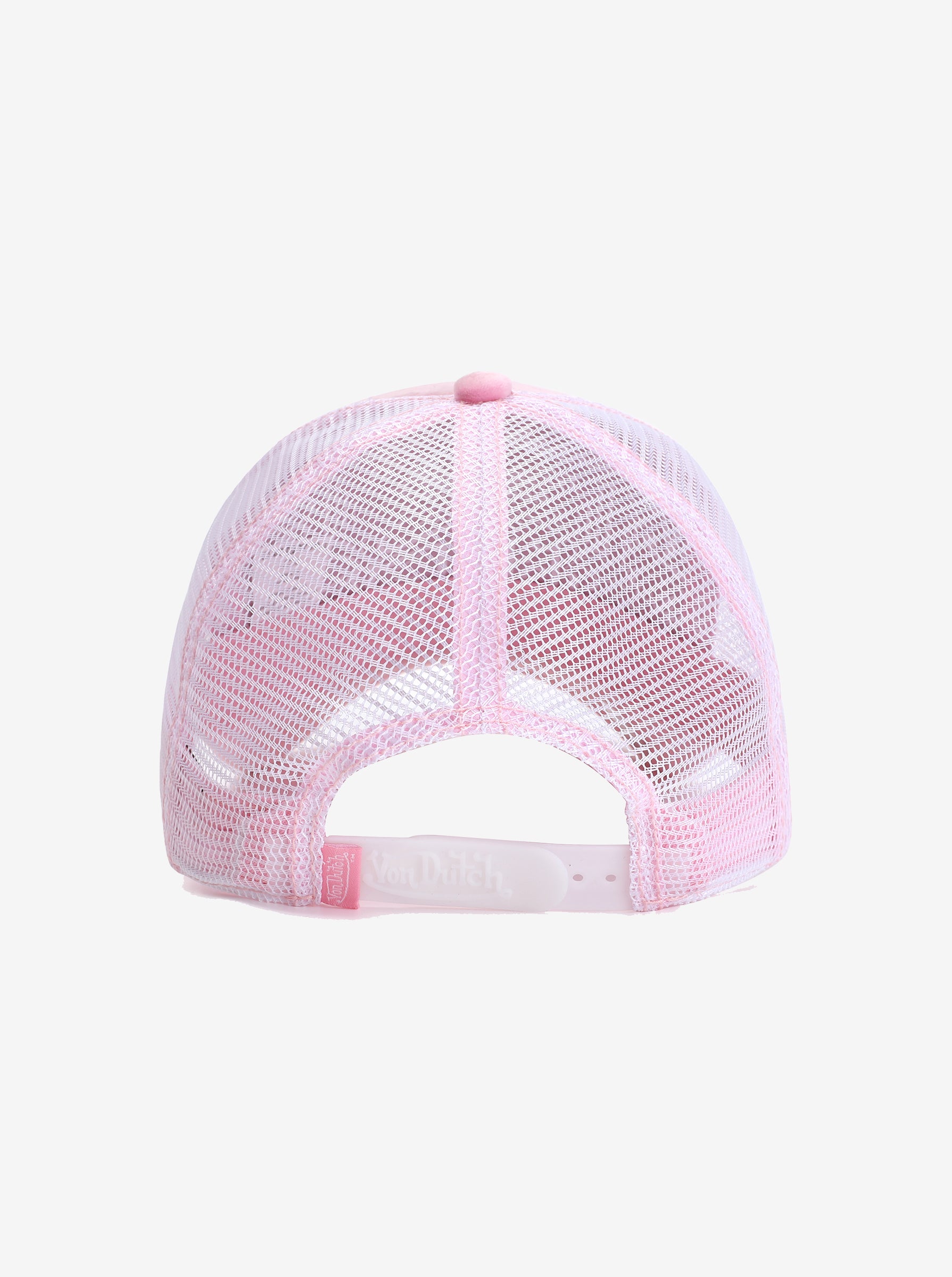 Trucker Hat in Pink Velvet