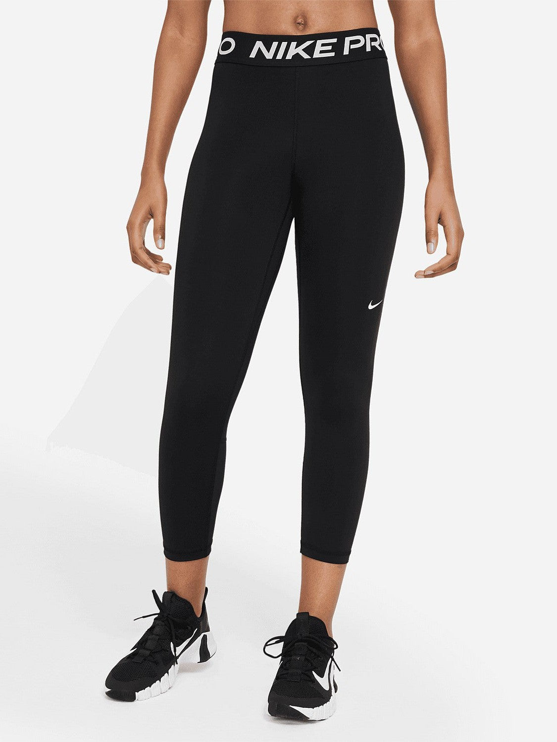 Pro 365 Mid-Rise Cropped Mesh Panel Leggings