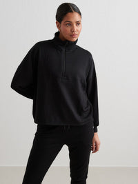 Black Comfy Half Zip