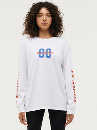 Rematch Long Sleeve Tee In Optic White