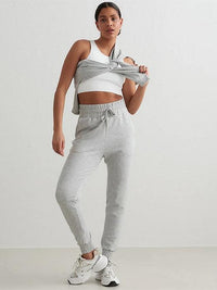 Light Grey Melange Comfy Sweatpants