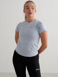Cloudy Blue Soft Basic Short Sleeve Top