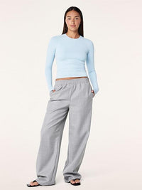 Foundation Long Sleeve Top In Ice Blue