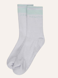 Homage Socks in Optic White & Hint of Mint