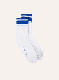 Homage Sock in Optic White & Royal Blue
