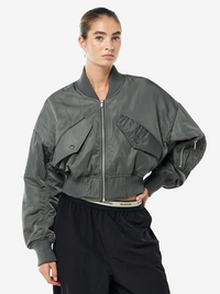 Captivate Bomber in Gunmetal