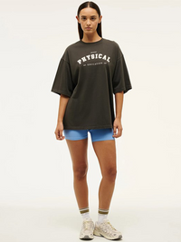 Physical Oversized Tee in Washed Black