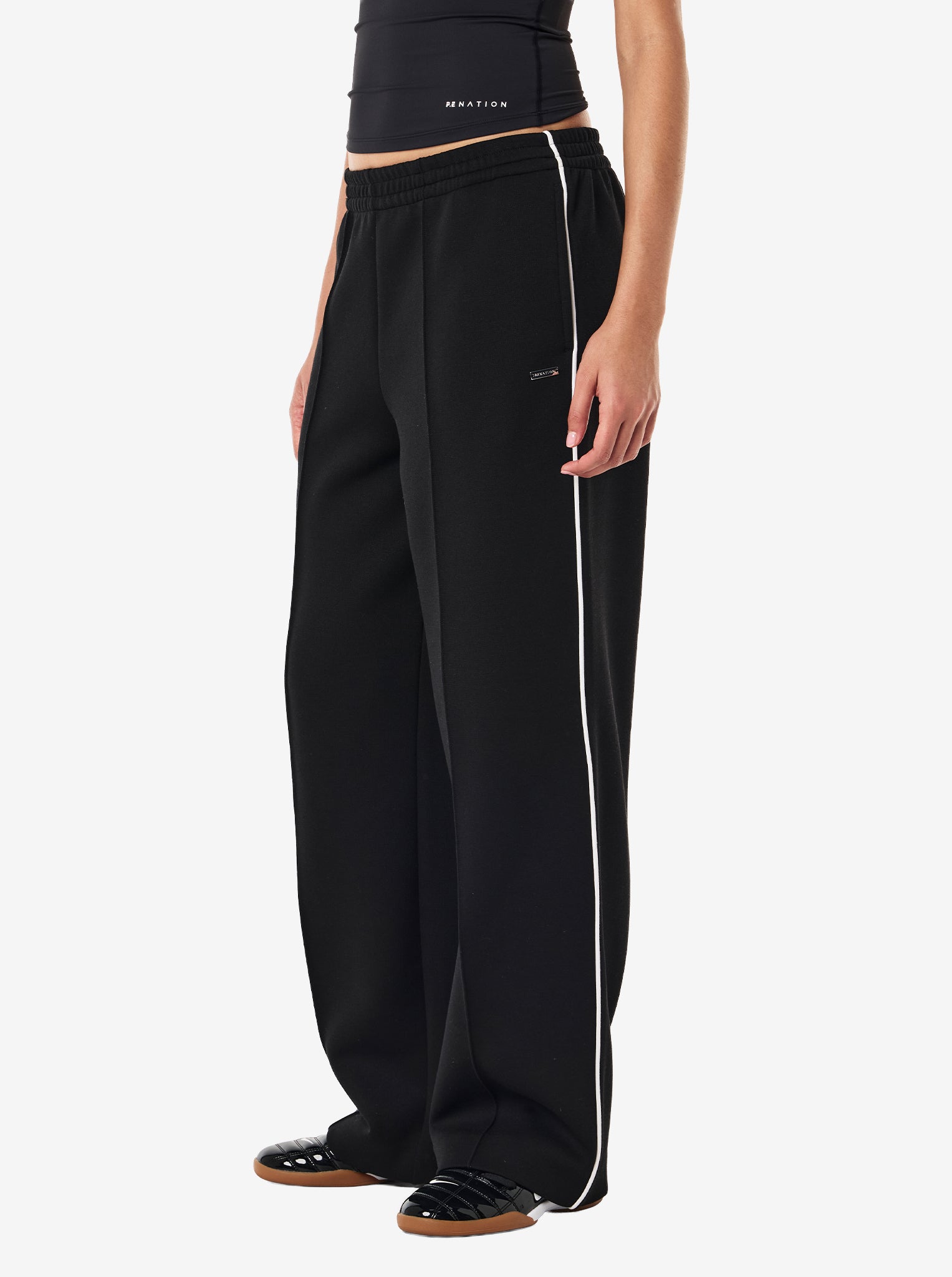 Triumph Pant in Black & Optic White