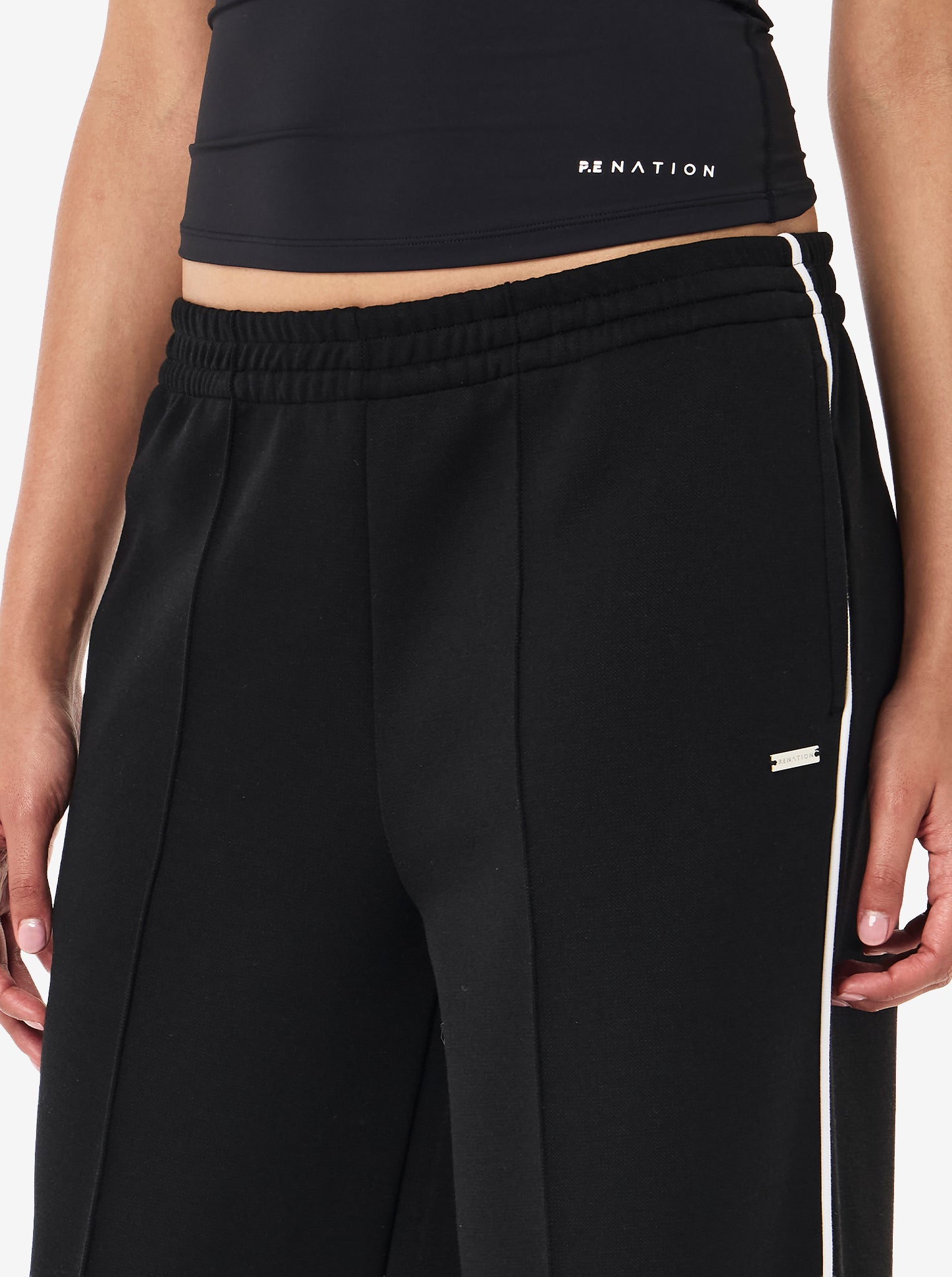 Triumph Pant in Black & Optic White