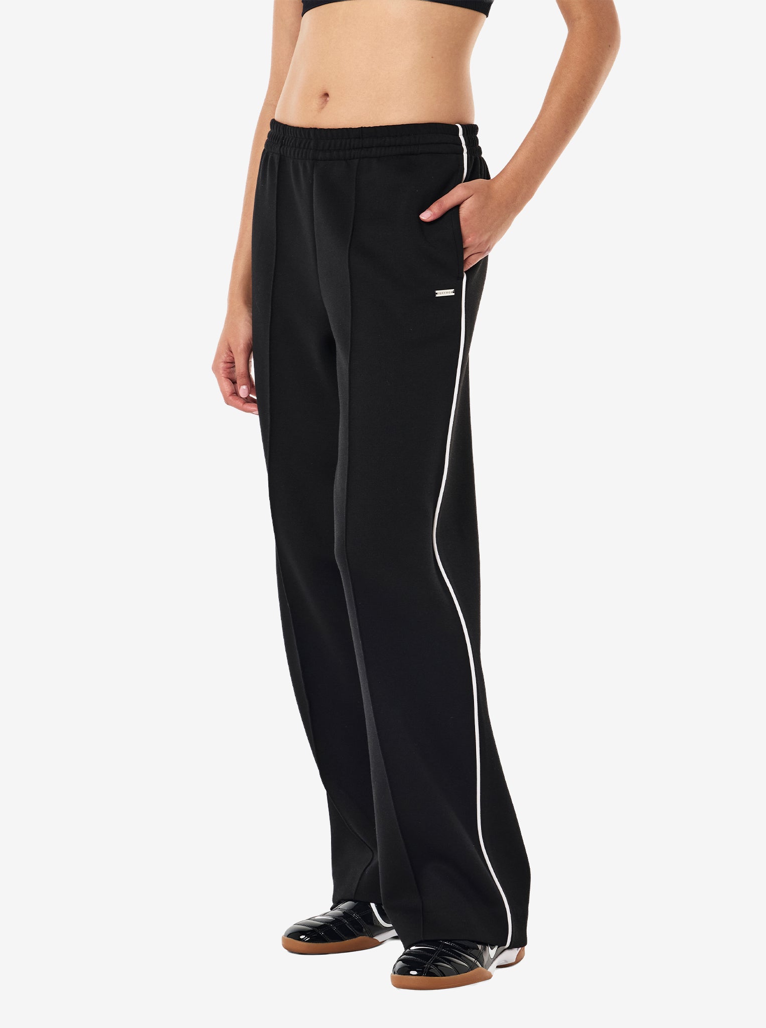 Triumph Pant in Black & Optic White