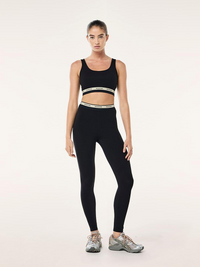 Avant Full Length Legging In Black & Biscuit