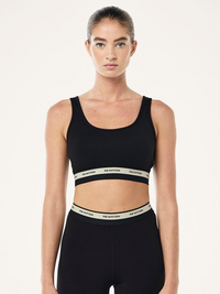 Avant Sports Bra In Black & Biscuit
