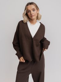 Frankie Cardigan in Espresso