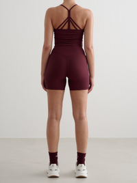 Ribbed Performance Midi Biker Shorts