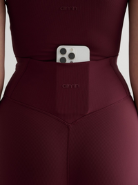 Ribbed Performance Midi Biker Shorts