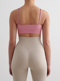 Desert Rose Ribbed Seamless Deep Cut Bra