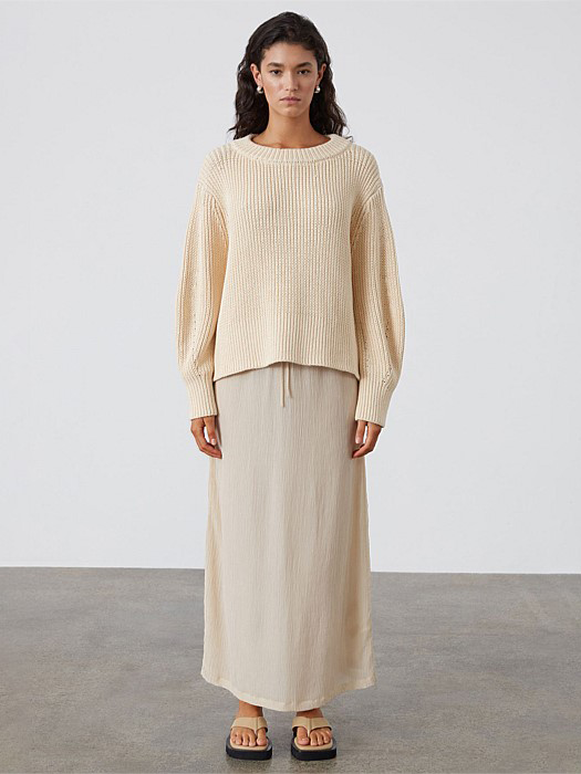 Natural Cotton Knit Jumper