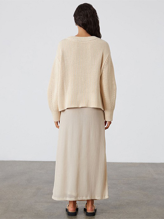 Natural Cotton Knit Jumper