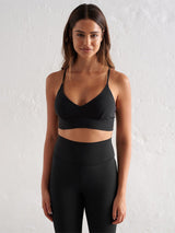 Black Sense Strap Bra