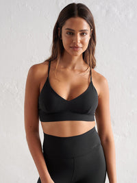 Black Sense Strap Bra