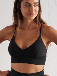 Black Sense Strap Bra