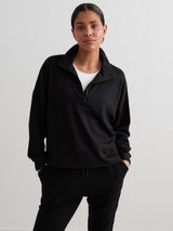Black Comfy Half Zip