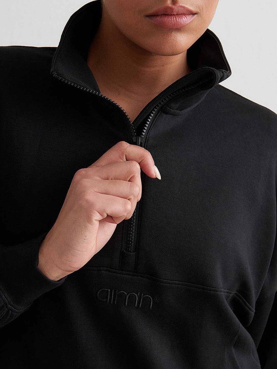 Black Comfy Half Zip