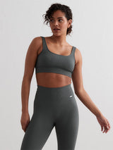 Sage Ribbed Seamless Bra