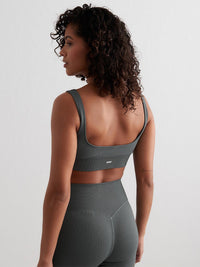 Sage Ribbed Seamless Bra