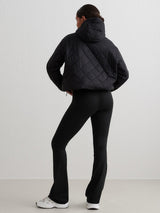 Black Oversized Quilted Anorak
