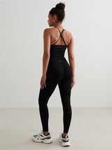 Black Shape Seamless Cross Back Bralette