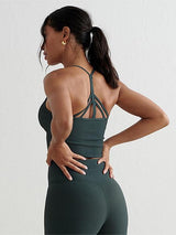 Deep Emerald Ribbed Performance Bralette