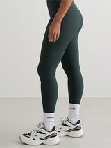 Deep Emerald Ribbed Performance Tights