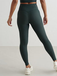 Deep Emerald Ribbed Performance Tights