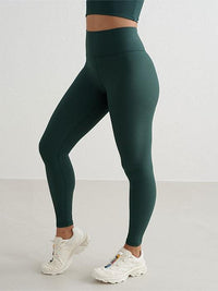 Deep Emerald Ribbed Performance Tights