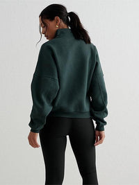Deep Emerald Varsity Sweat Half Zip