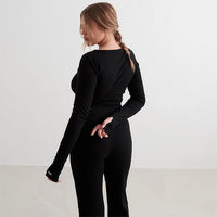 Ease Ribbed Long Sleeve Top