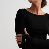 Ease Ribbed Long Sleeve Top