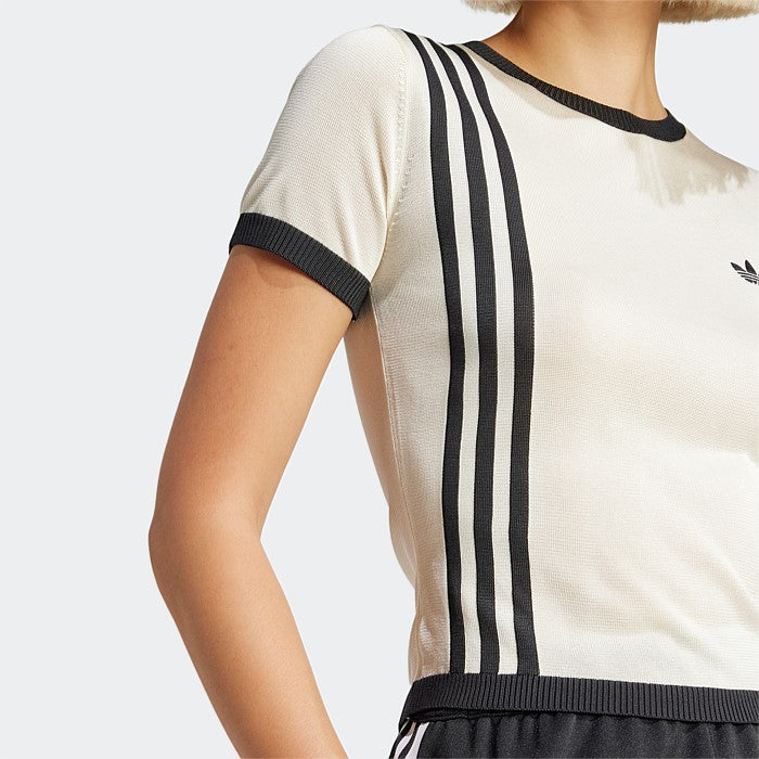 Knitted 3 Stripe Short Tee