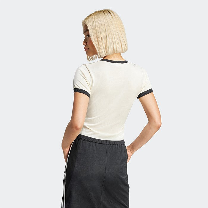 Knitted 3 Stripe Short Tee