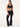 Avant Flare Legging in Black & Whisper White