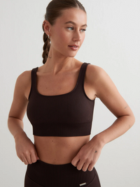 Ribbed Seamless Bra Cacao