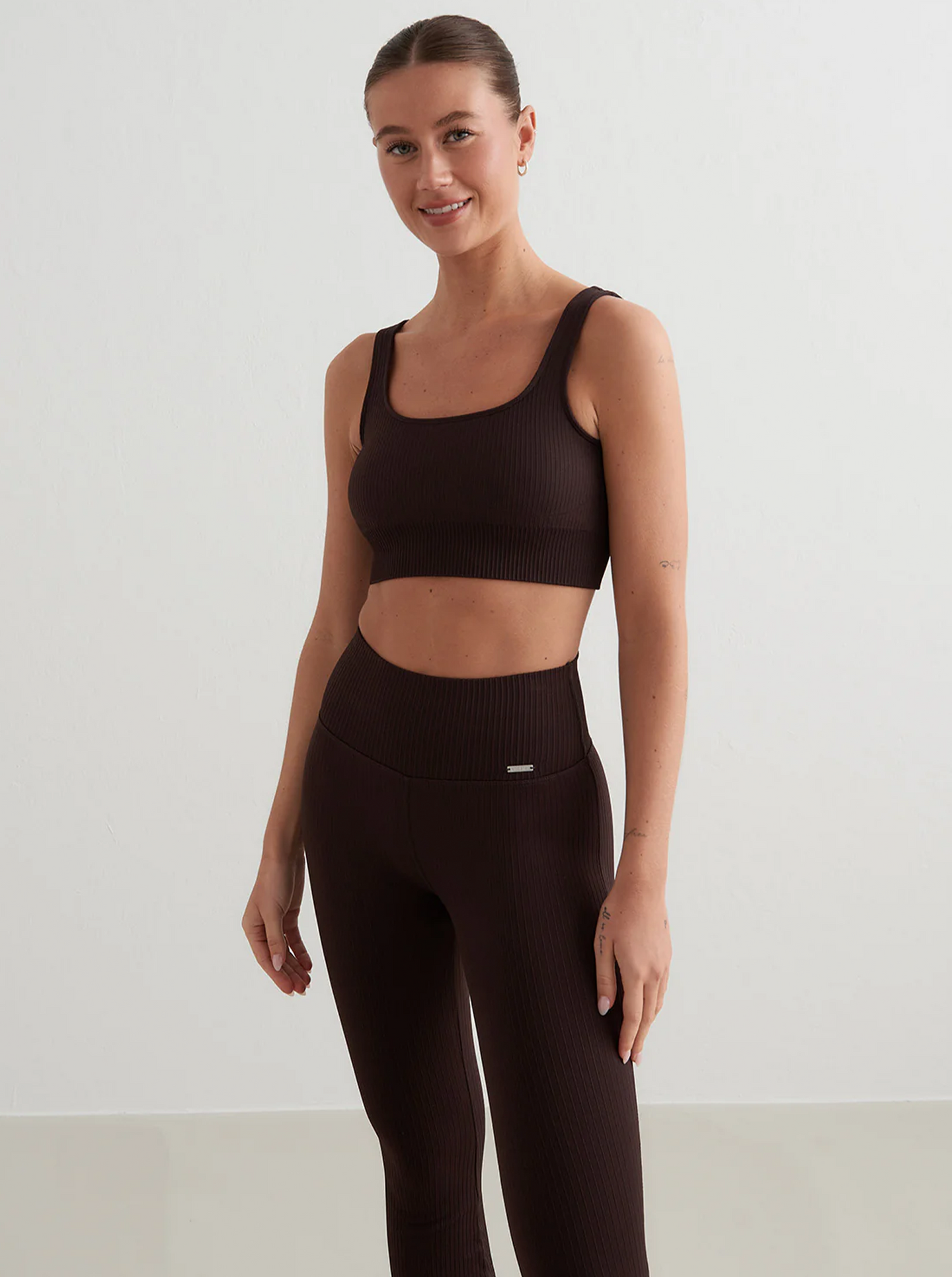Ribbed Seamless Bra Cacao