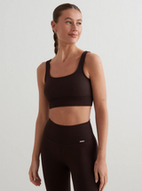 Ribbed Seamless Bra Cacao