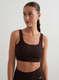 Ribbed Seamless Bra Cacao