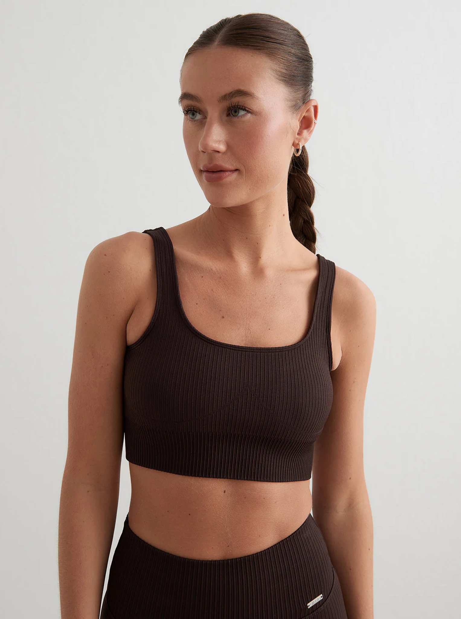 Ribbed Seamless Bra Cacao
