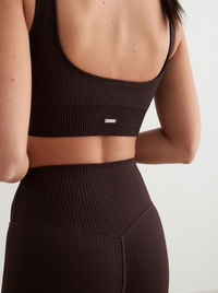 Ribbed Seamless Bra Cacao