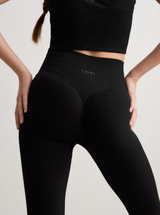 Ribbed Seamless Tights in Black
