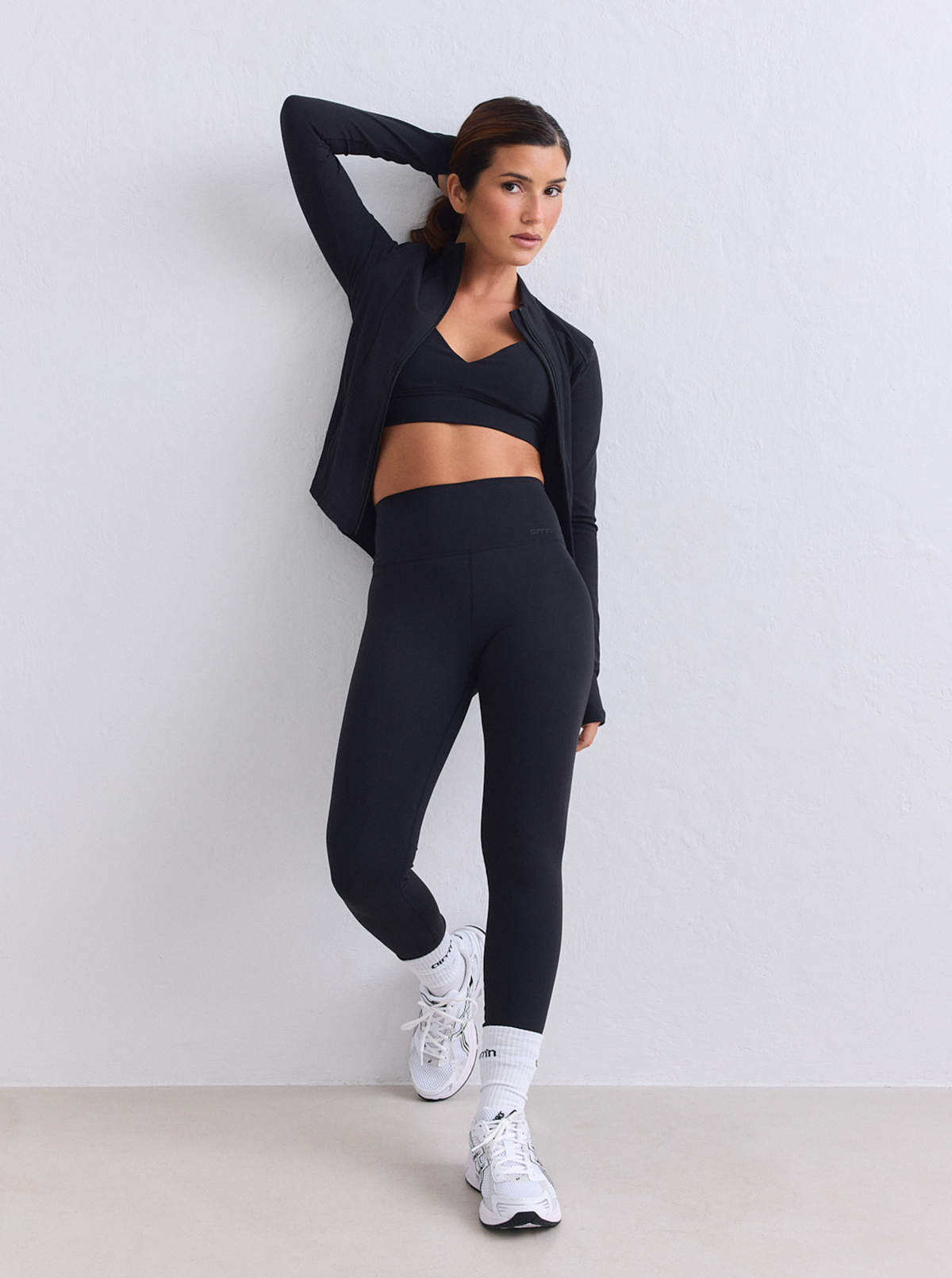 Ribbed Seamless Tights in Black