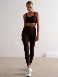 Ribbed Seamless Tights Cocao